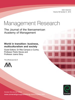 cover image of Management Research: Journal of the Iberoamerican Academy of Management, Volume 13, Number 3